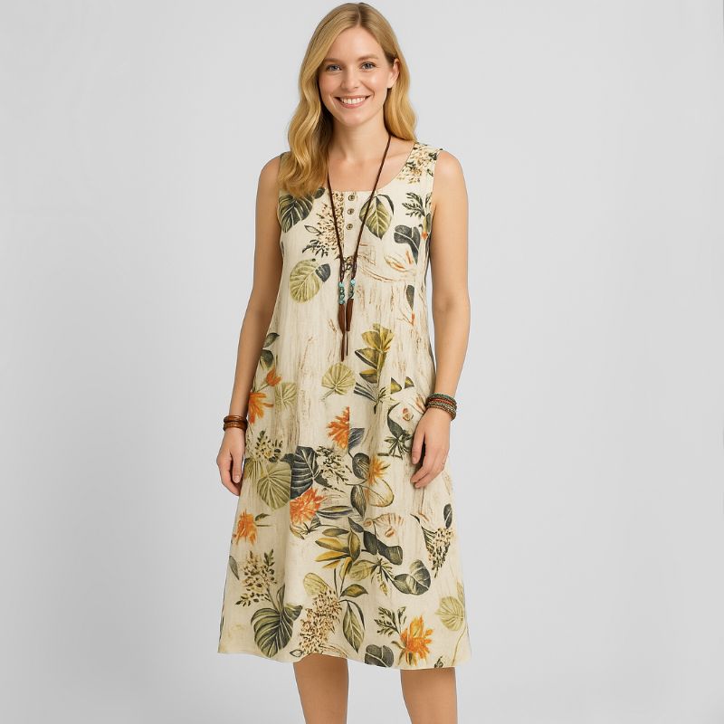 Vestido Midi Soltinho Sem Mangas Hailey