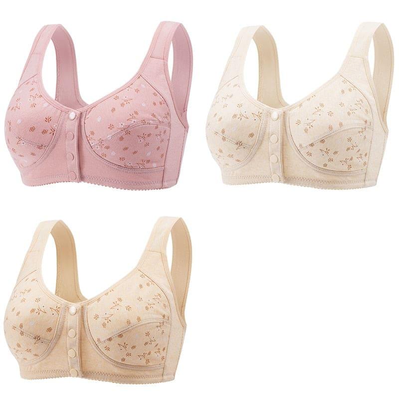 Sutiã Confort Up [Pague 1 Leve 3] Rosa + Bege Damasco / Pp/36 Confortup